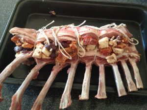 Amazing stuffed lamb rack