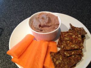 Chicken liver pâté and crudite