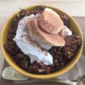 Delicious buckwheat granola for breakfast