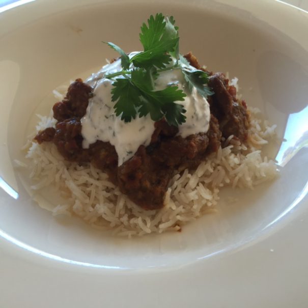 Goat Curry & Dairy Free Raita Sarah Hopkins Holistic Health Wellbeing